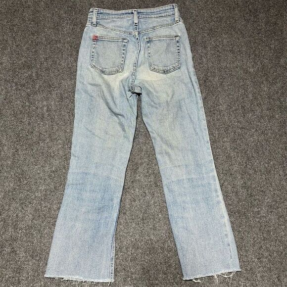 BDG Women's High Rise Flare Jeans Blue Size 25 Light Wash Raw Hem - Picture 2 of 10